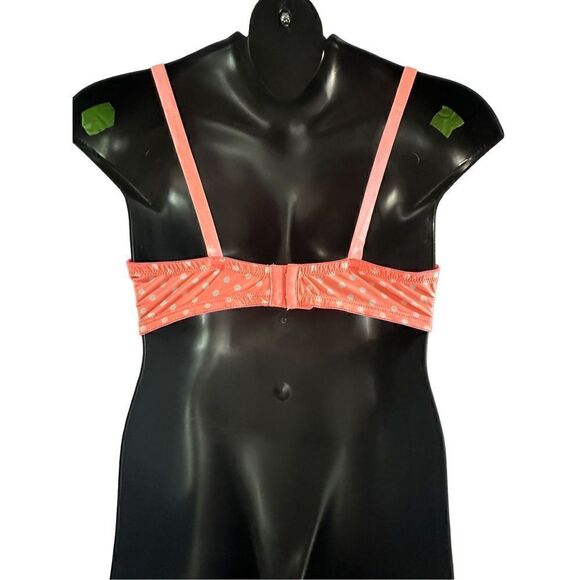 Smart And Sexy Women's Sa576 Polka Dots Push Up Bra Coral Pink Size 42D - Picture 2 of 4